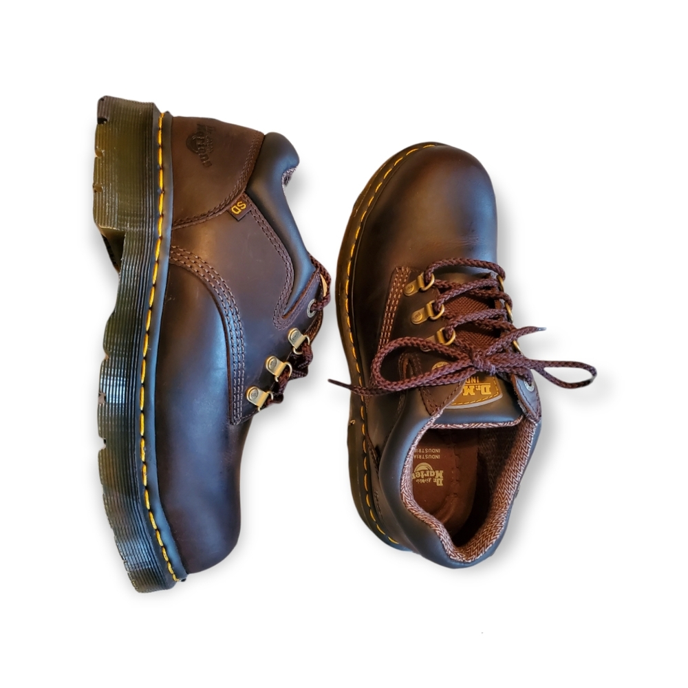 Dr.Martens Industrial Safety Toe Brown Shoes, Slip Resistant, Size 8 Mens, New